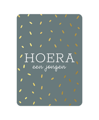 Wenskaart | Hoera jongetje