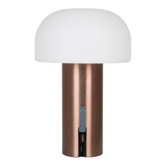 Soham LED Lamp - Lamp, oplaadbaar, wit/koper