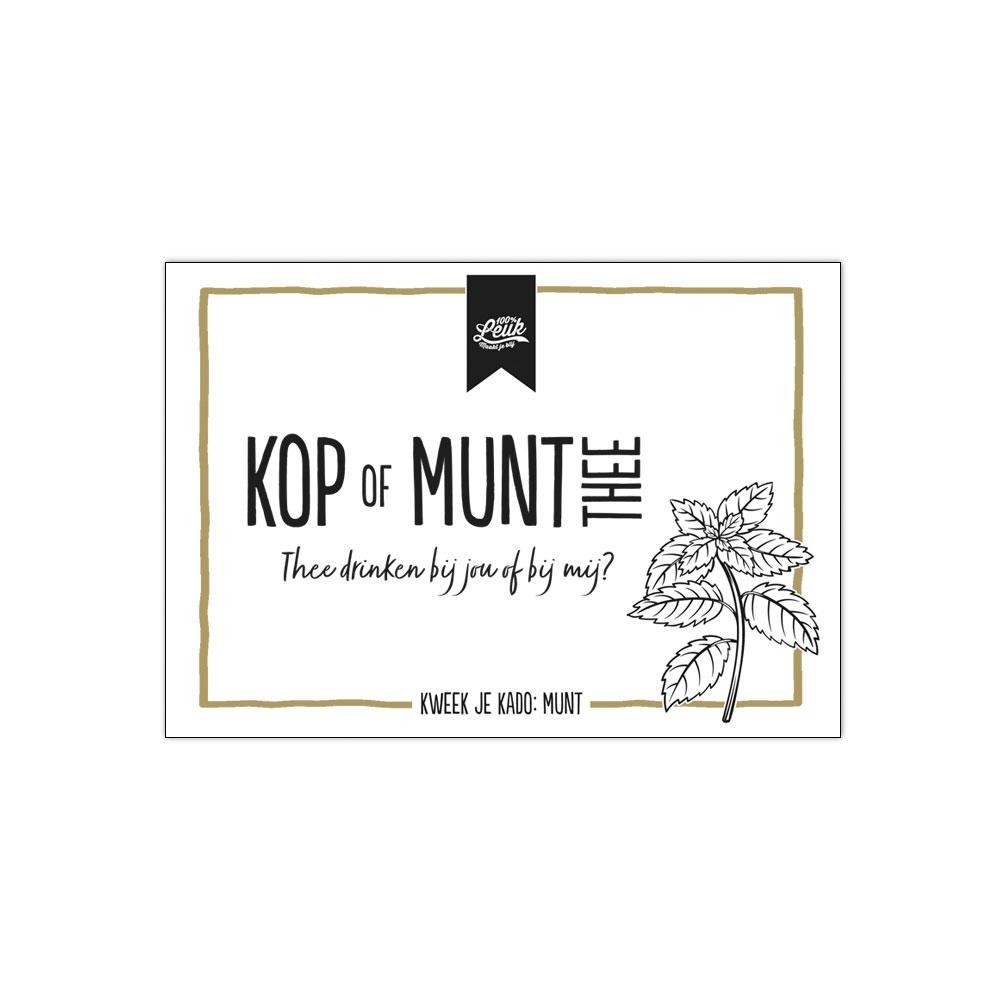 Kruiden | Kop of munt thee | 100% leuk
